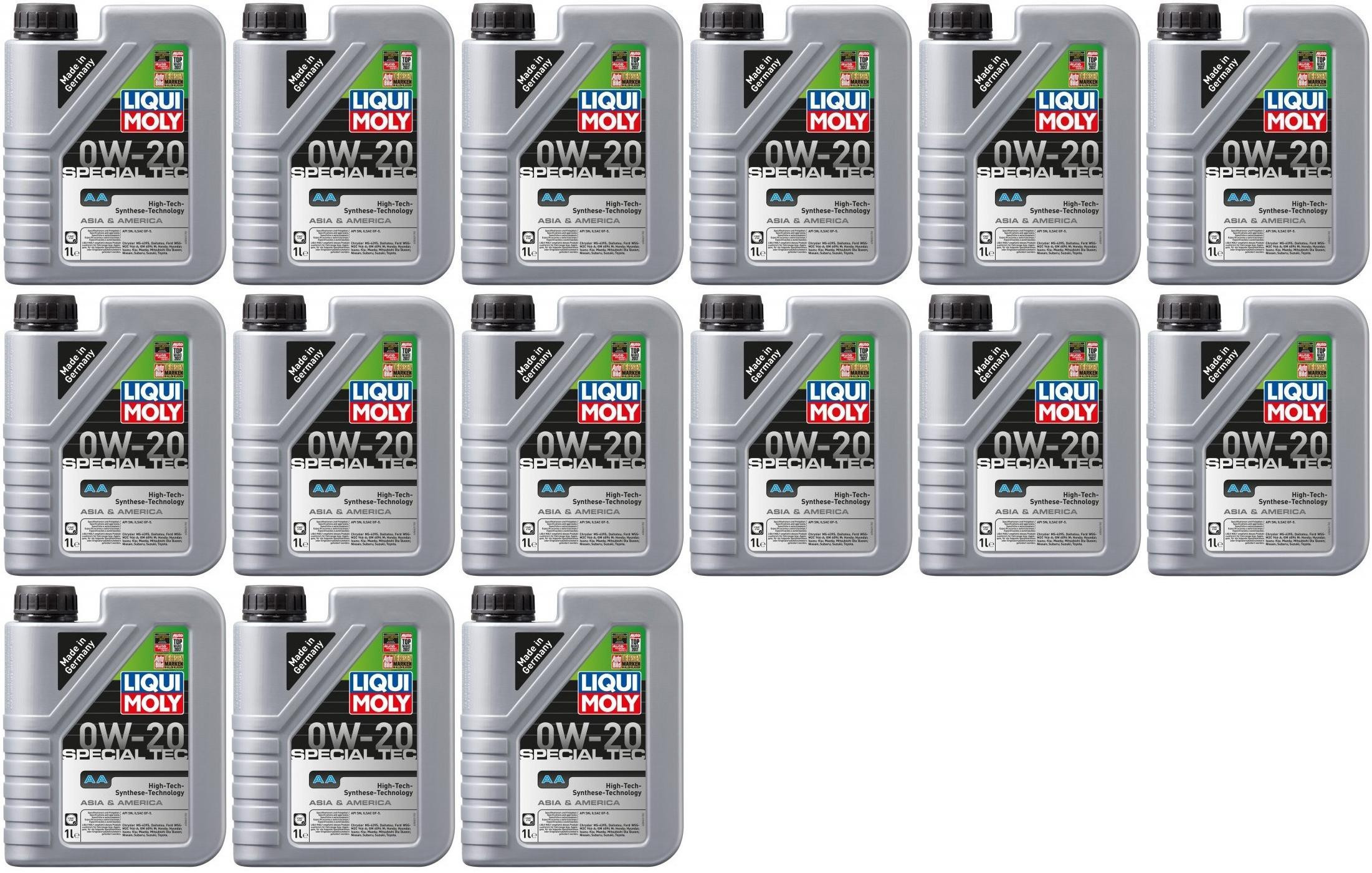 Liqui Moly 9701 Special Tec AA 0W-20 Motoröl Flasche 15x 1l = 15 Liter