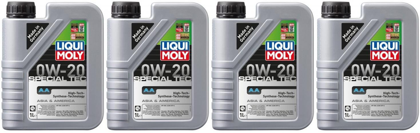Liqui Moly 9701 Special Tec AA 0W-20 Motoröl Flasche 4x 1l = 4 Liter