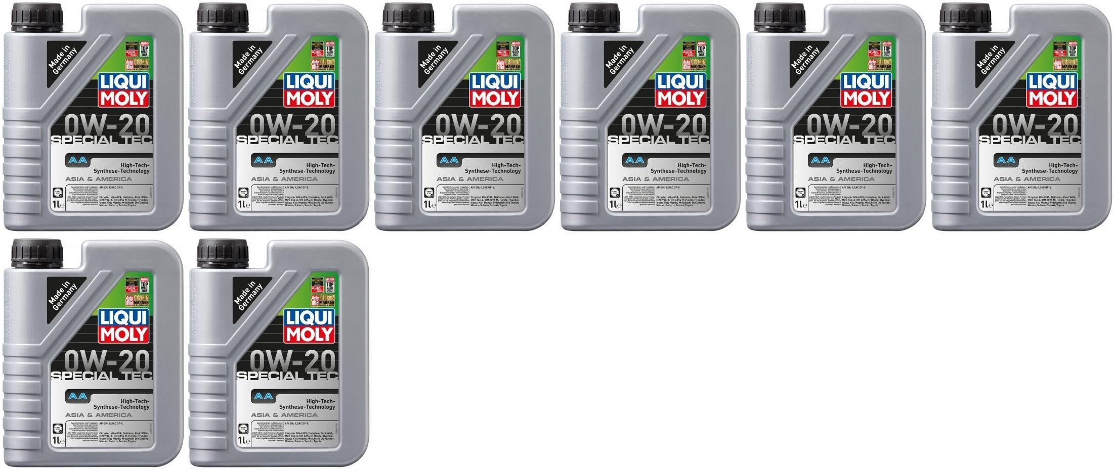 Liqui Moly 9701 Special Tec AA 0W-20 Motoröl Flasche 8x 1l = 8 Liter