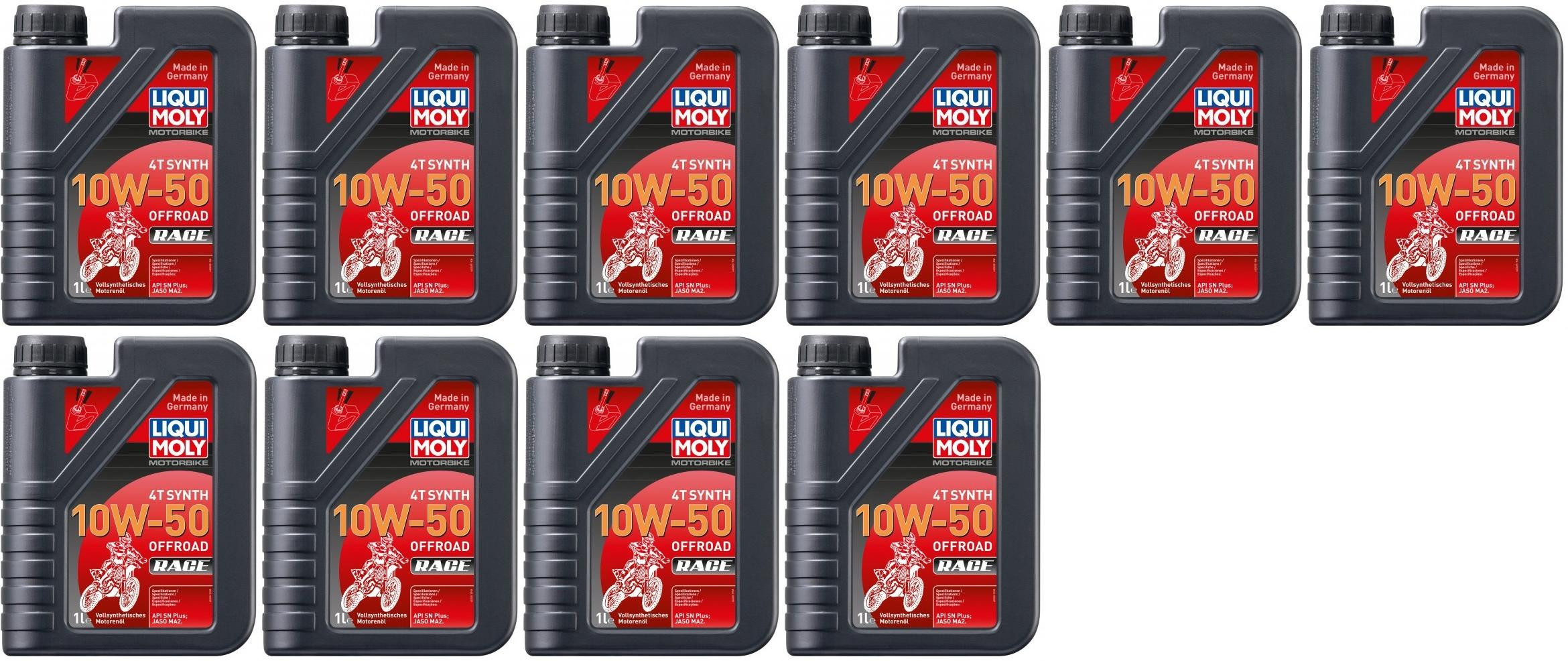 Liqui Moly 3051 Motorbike 4T Synth 10W-50 Offroad Race 10x 1l = 10 Liter