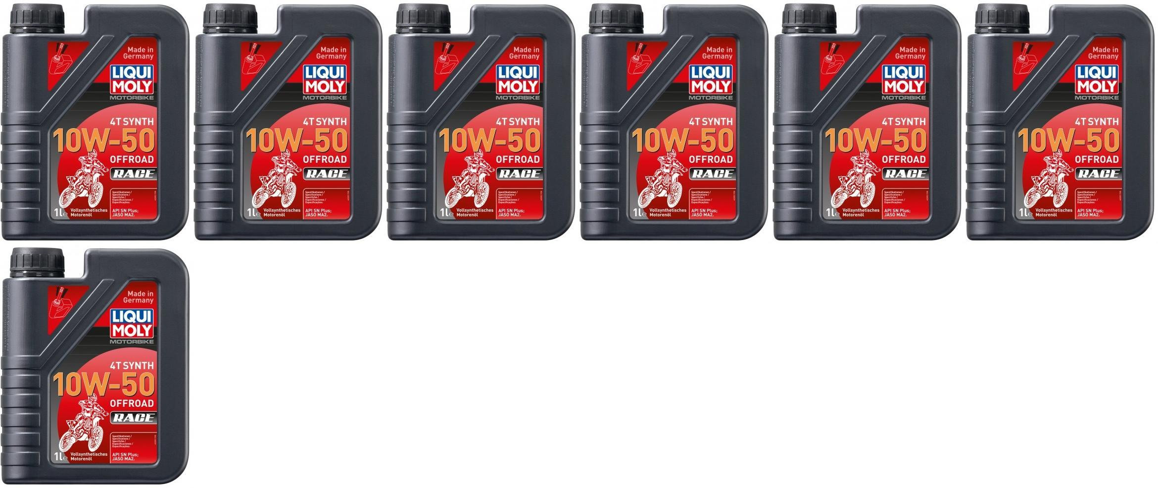 Liqui Moly 3051 Motorbike 4T Synth 10W-50 Offroad Race 7x 1l = 7 Liter