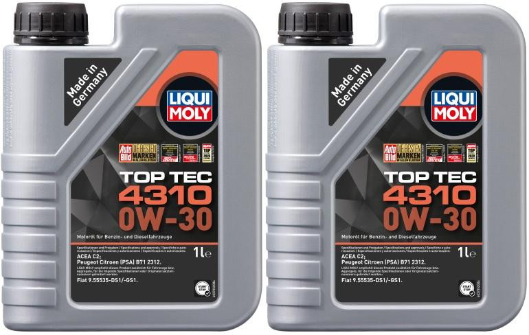 Liqui Moly 3735 Top Tec 4310 0W-30 Motoröl 2x 1l = 2 Liter