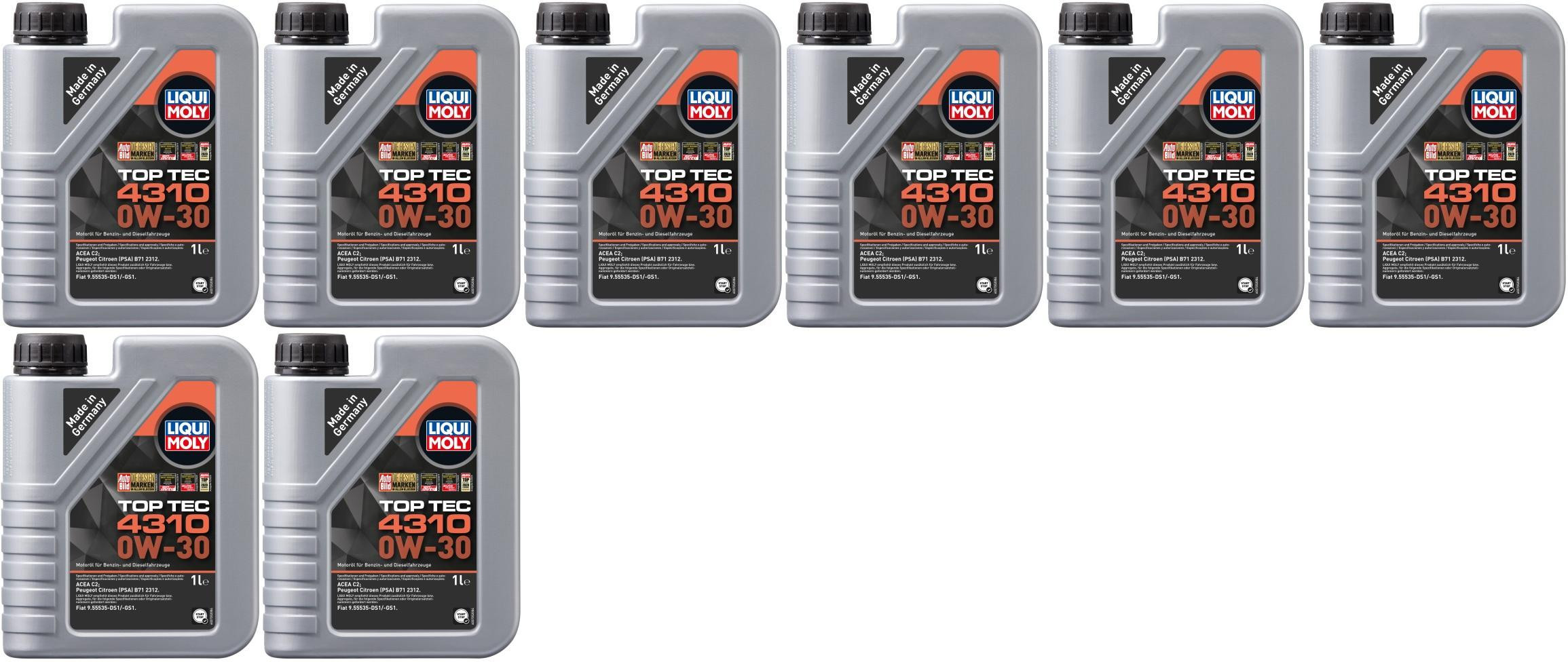 Liqui Moly 3735 Top Tec 4310 0W-30 Motoröl 8x 1l = 8 Liter