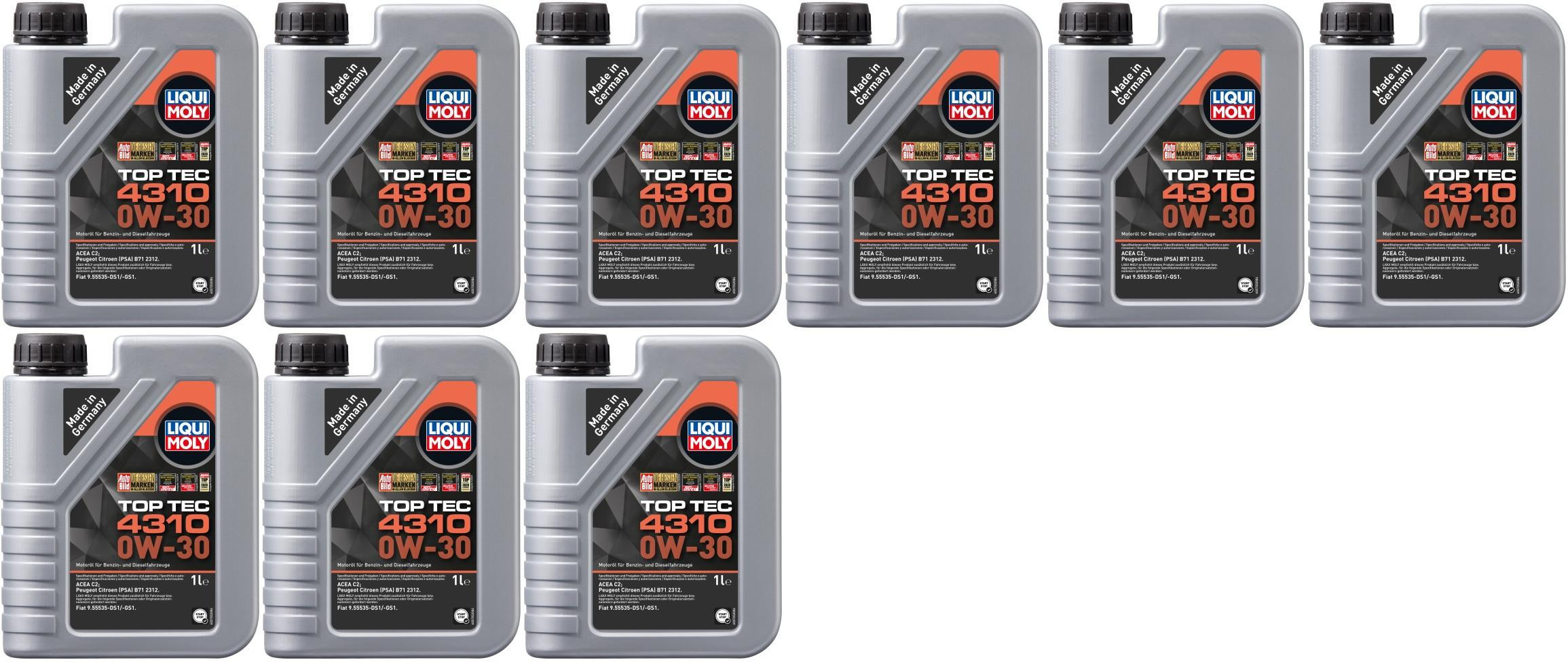 Liqui Moly 3735 Top Tec 4310 0W-30 Motoröl 9x 1l = 9 Liter