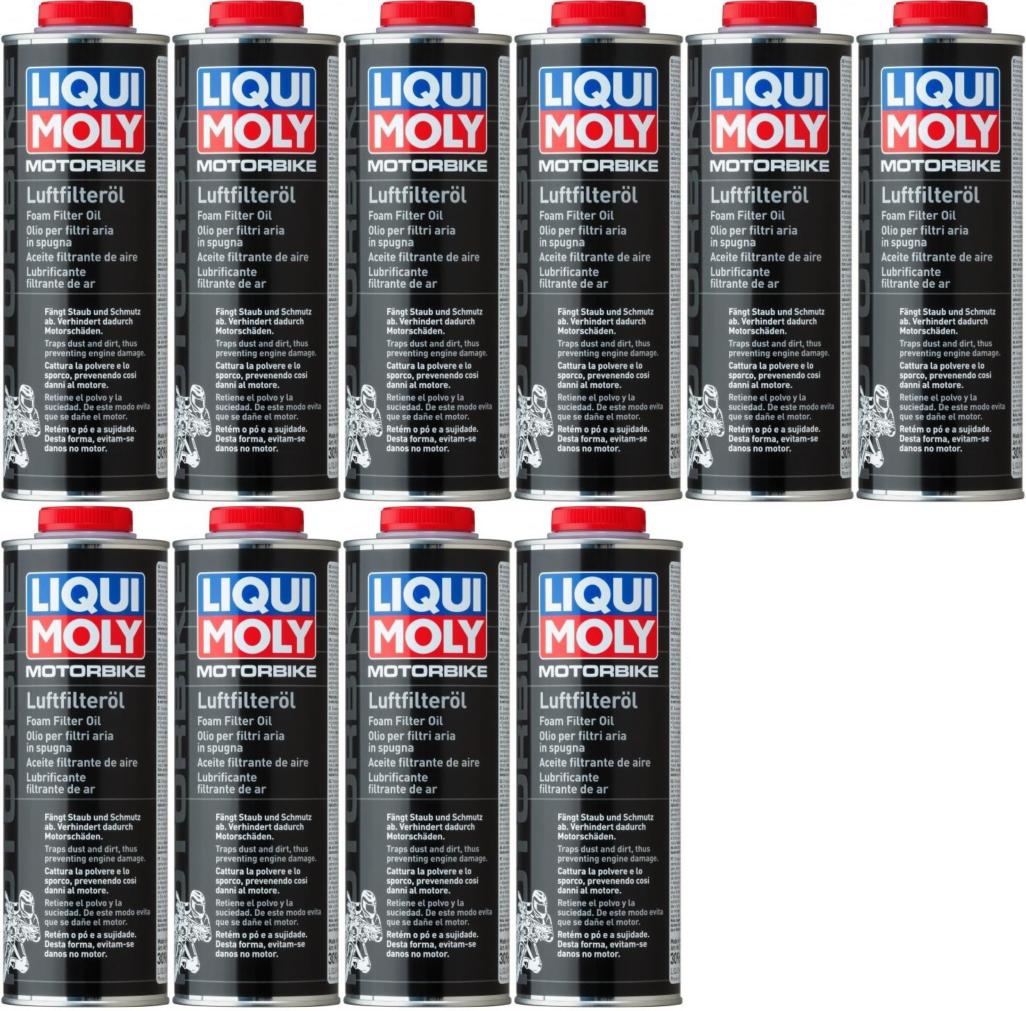 Liqui Moly 3096 Motorrad Luft-Filter-Öl 10x 1l = 10 Liter