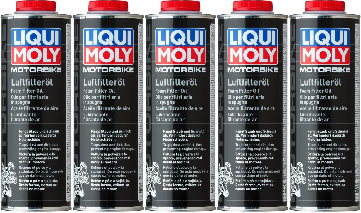 Liqui Moly 3096 Motorrad Luft-Filter-Öl 5x 1l = 5 Liter