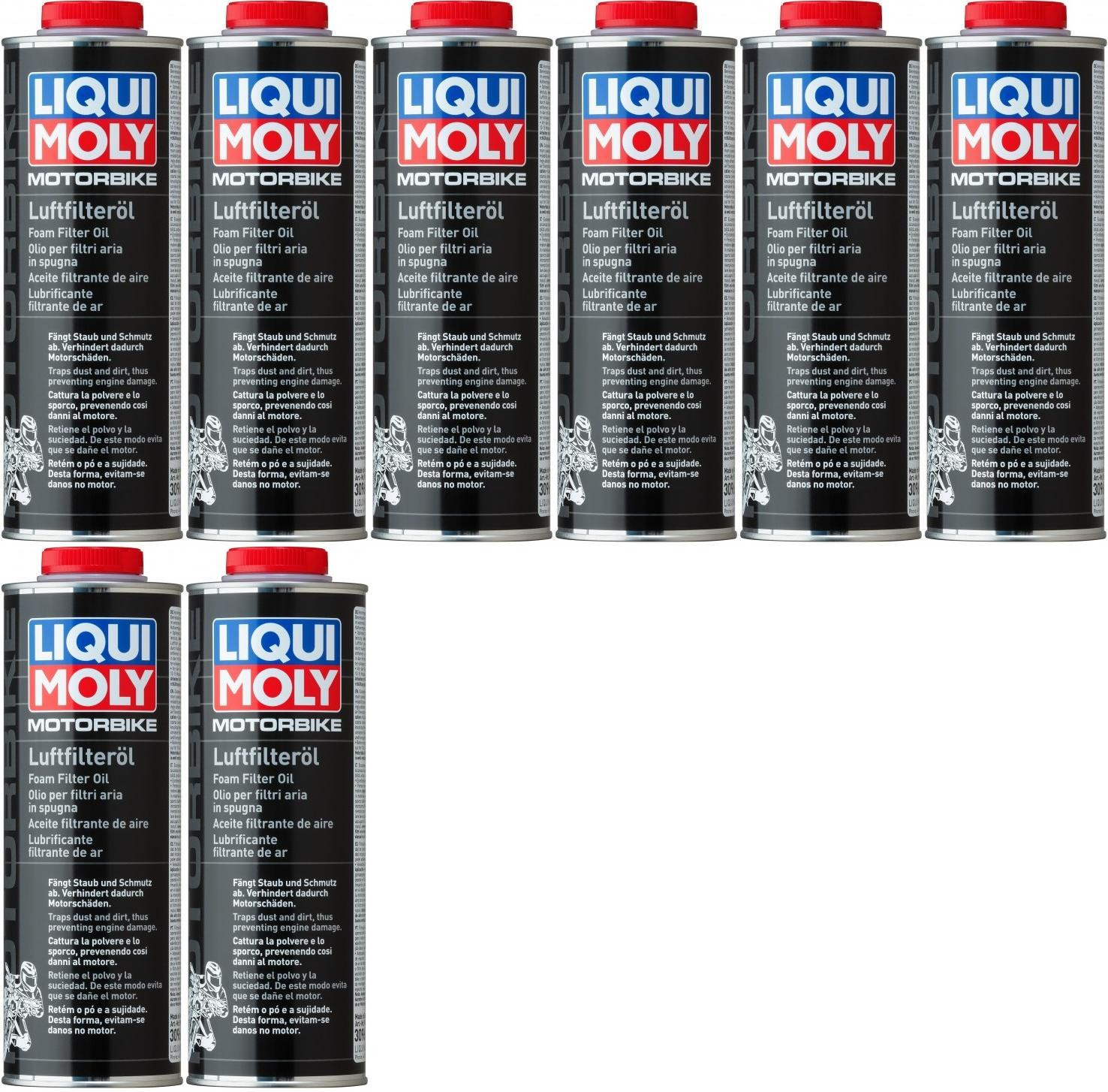 Liqui Moly 3096 Motorrad Luft-Filter-Öl 8x 1l = 8 Liter