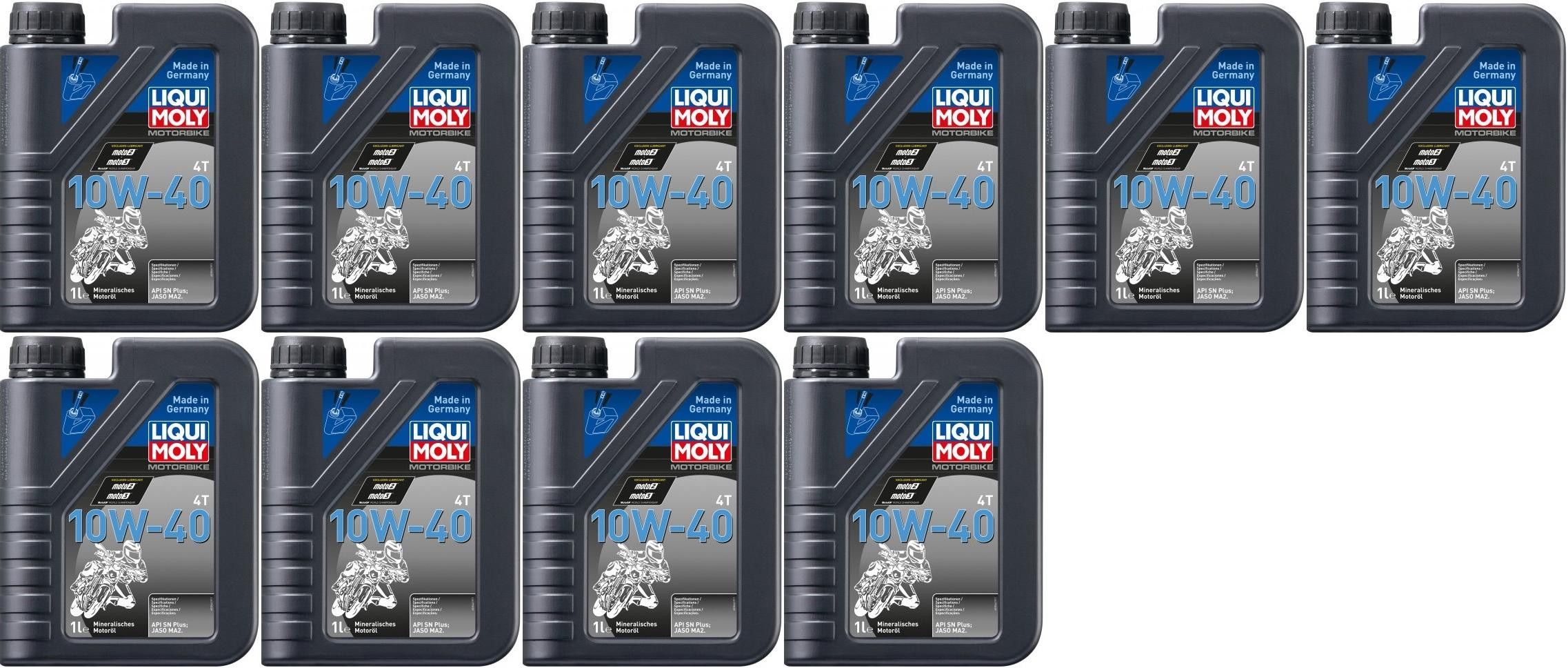 Liqui Moly 3044 Motorbike 4T 10W-40 Basic Street Motoröl 10x 1l = 10 Liter