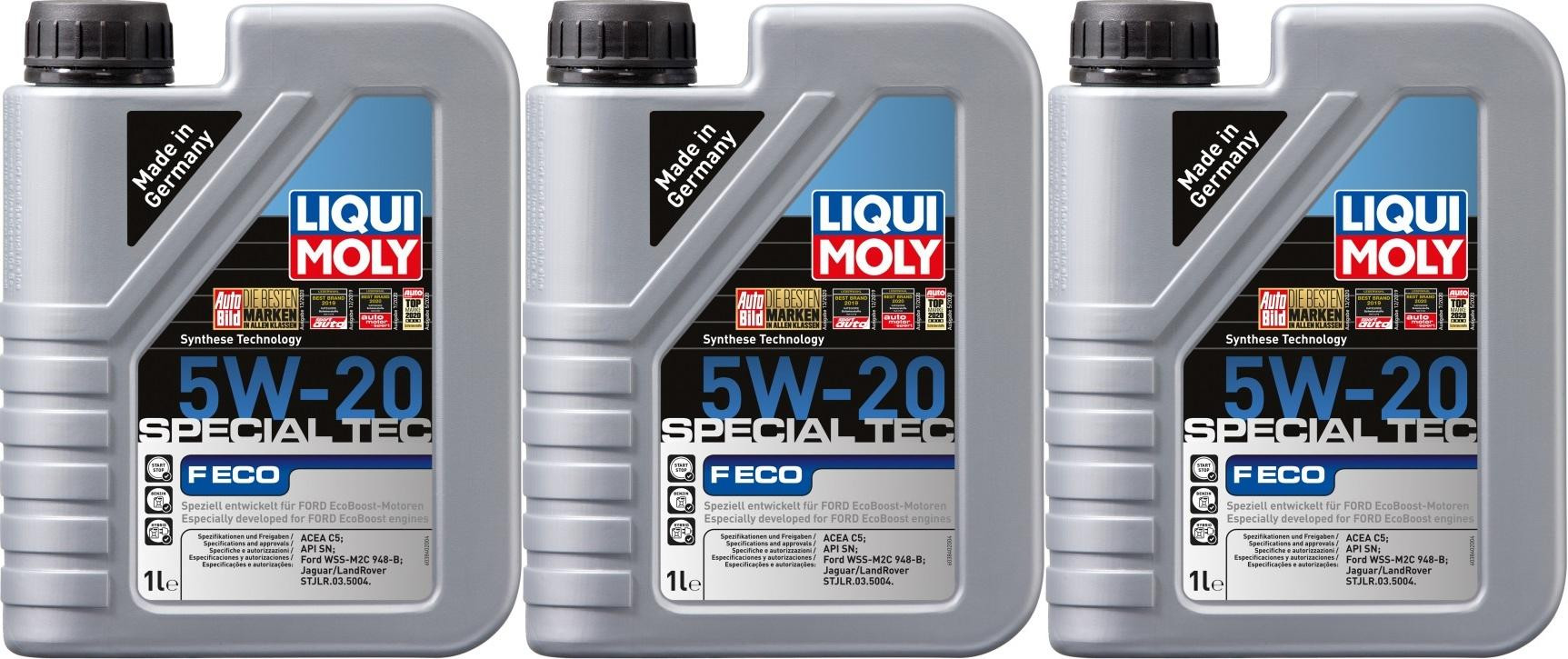 Liqui Moly 3840 Special Tec F ECO 5W-20 Motoröl 3x 1l = 3 Liter
