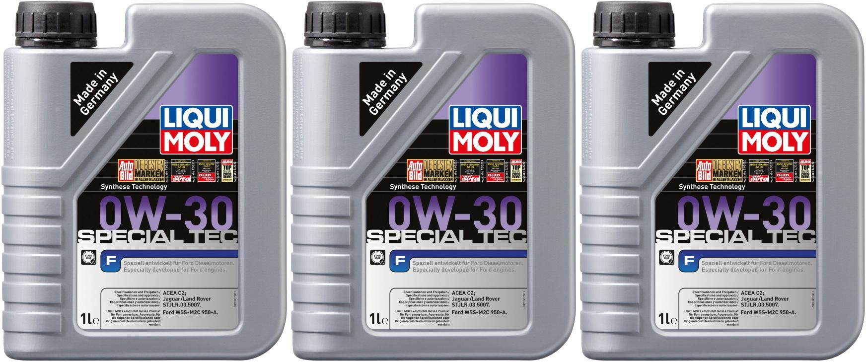 Liqui Moly 20722 Special Tec F 0W-30 Motoröl 3x 1l = 3 Liter