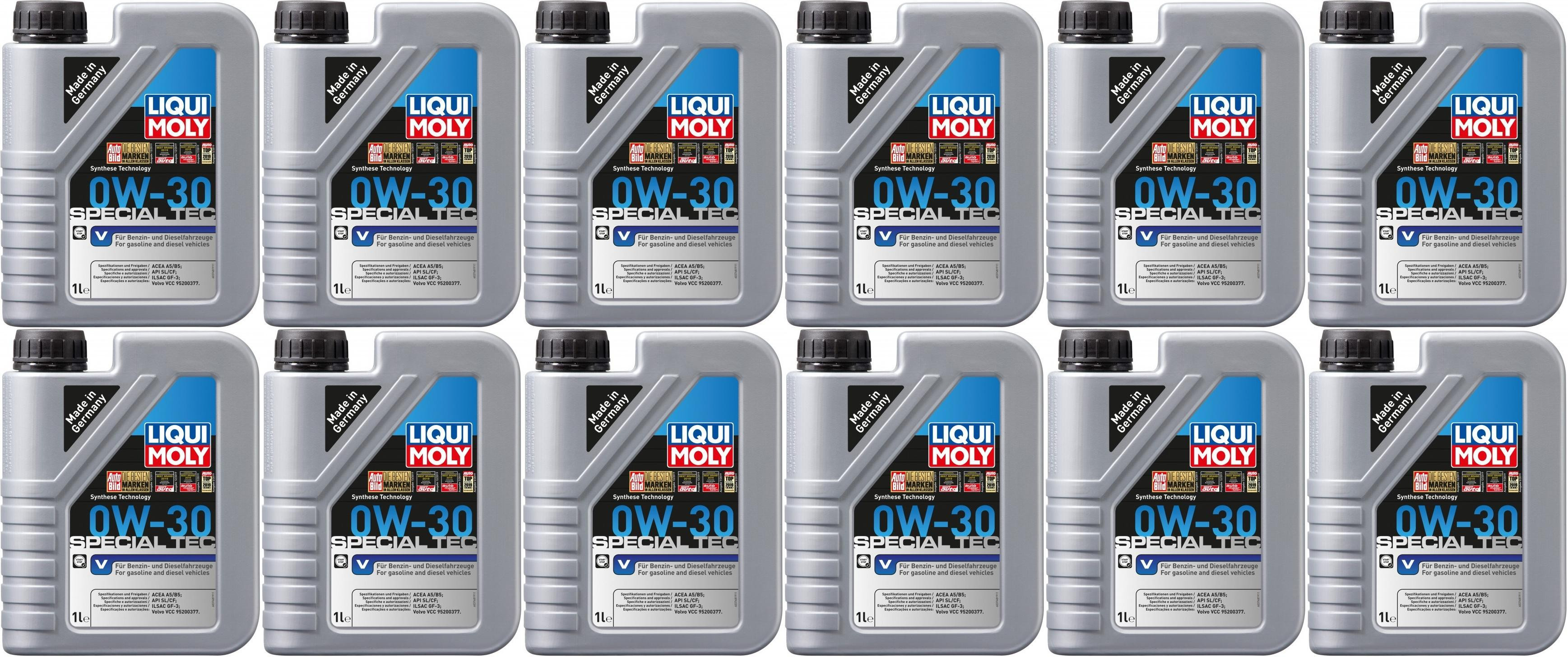 Liqui Moly 3768 Special Tec V 0W-30 Motoröl 12x 1l = 12 Liter