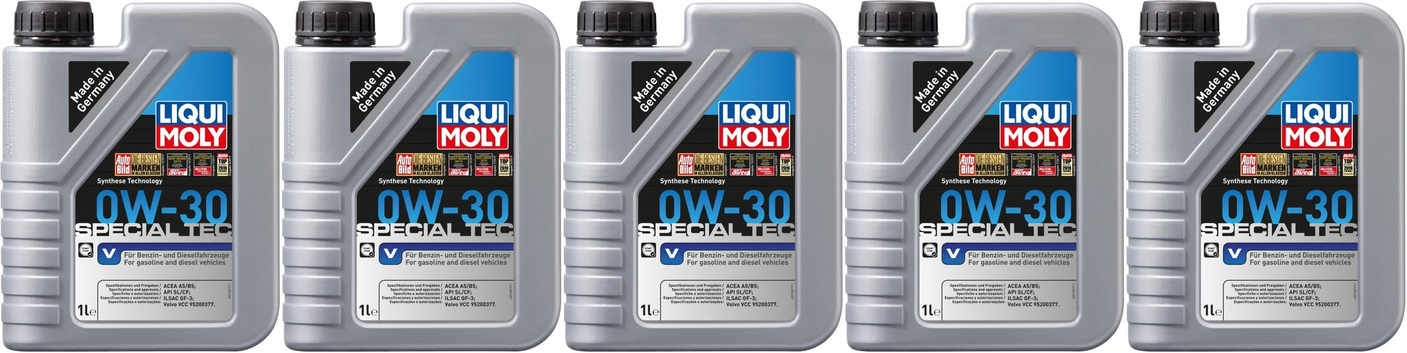 Liqui Moly 3768 Special Tec V 0W-30 Motoröl 5x 1l = 5 Liter
