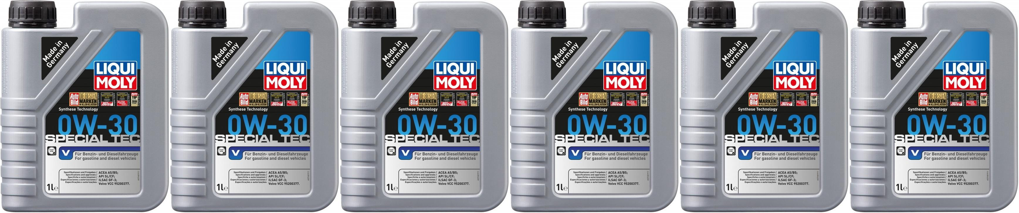 Liqui Moly 3768 Special Tec V 0W-30 Motoröl 6x 1l = 6 Liter