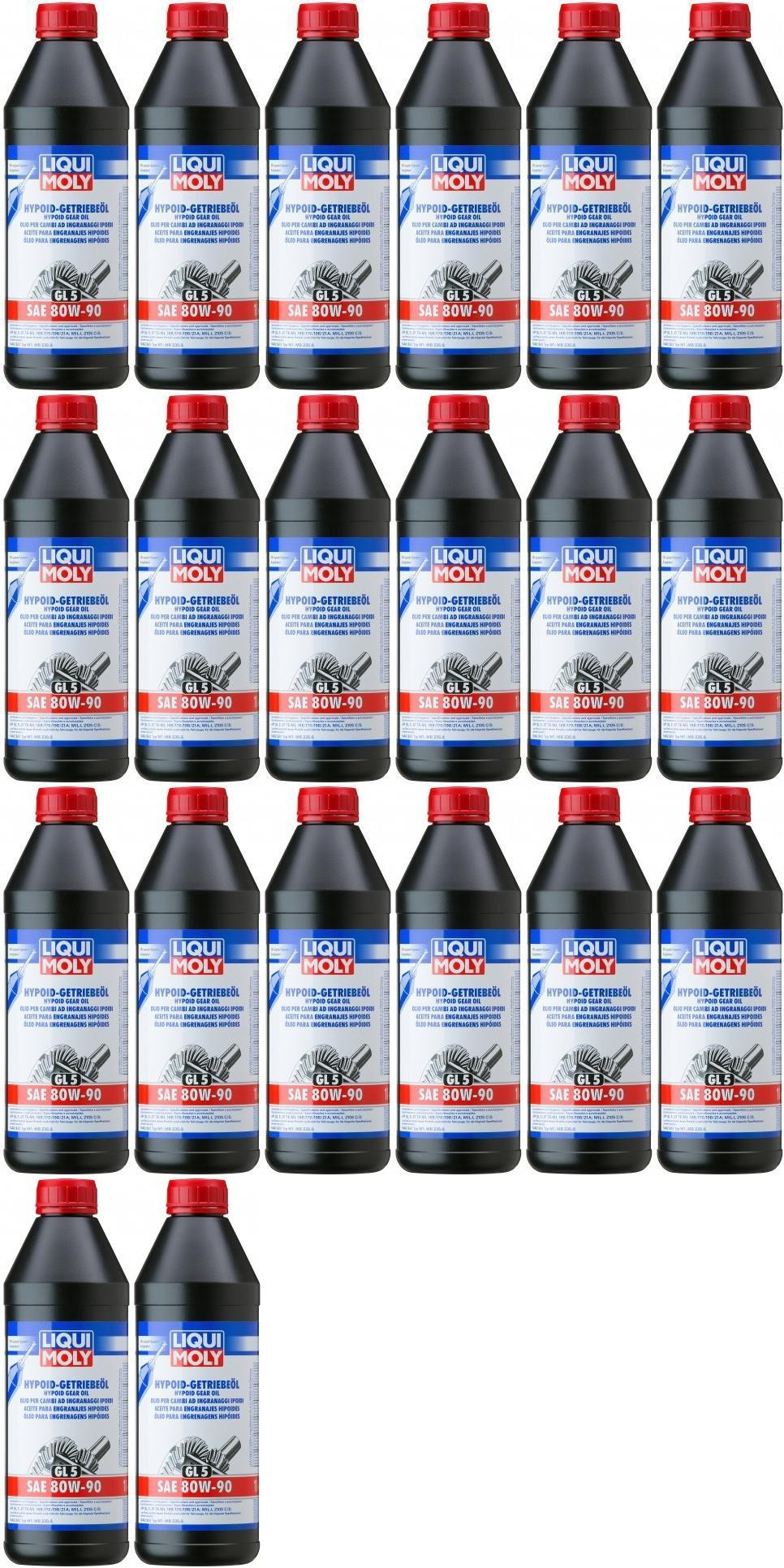Liqui Moly 4406 Hypoid-Getriebeöl (GL5) SAE 80W-90 Flasche 20x 1l = 20 Liter
