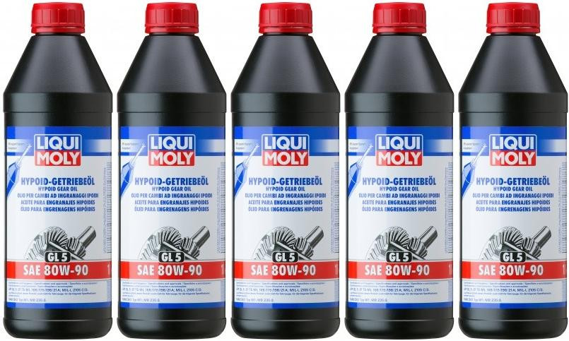 Liqui Moly 4406 Hypoid-Getriebeöl (GL5) SAE 80W-90 Flasche 5x 1l = 5 Liter