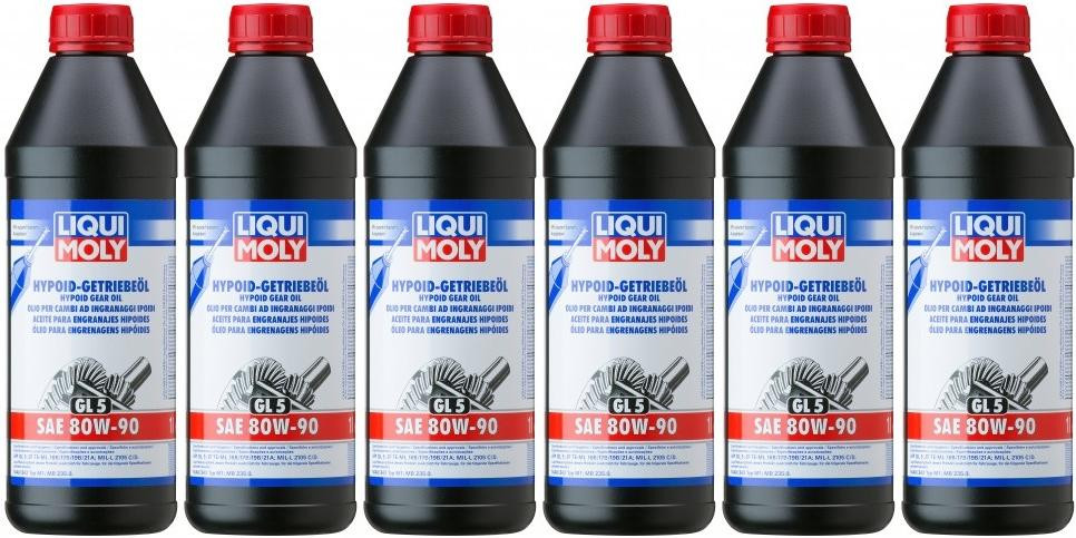 Liqui Moly 4406 Hypoid-Getriebeöl (GL5) SAE 80W-90 Flasche 6x 1l = 6 Liter
