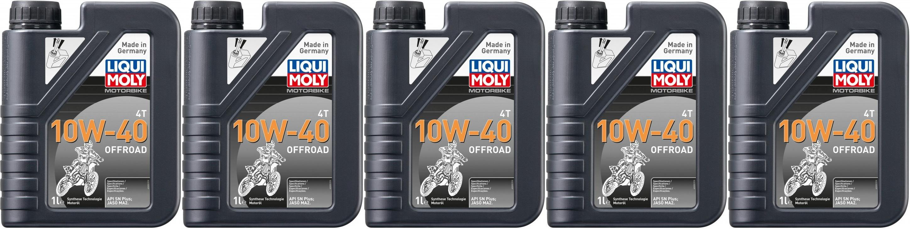 Liqui Moly 3055 Motorbike 4T 10W-40 Offroad Motoröl 5x 1l = 5 Liter