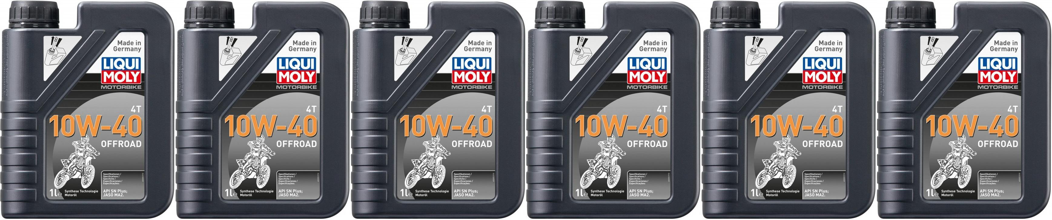 Liqui Moly 3055 Motorbike 4T 10W-40 Offroad Motoröl 6x 1l = 6 Liter