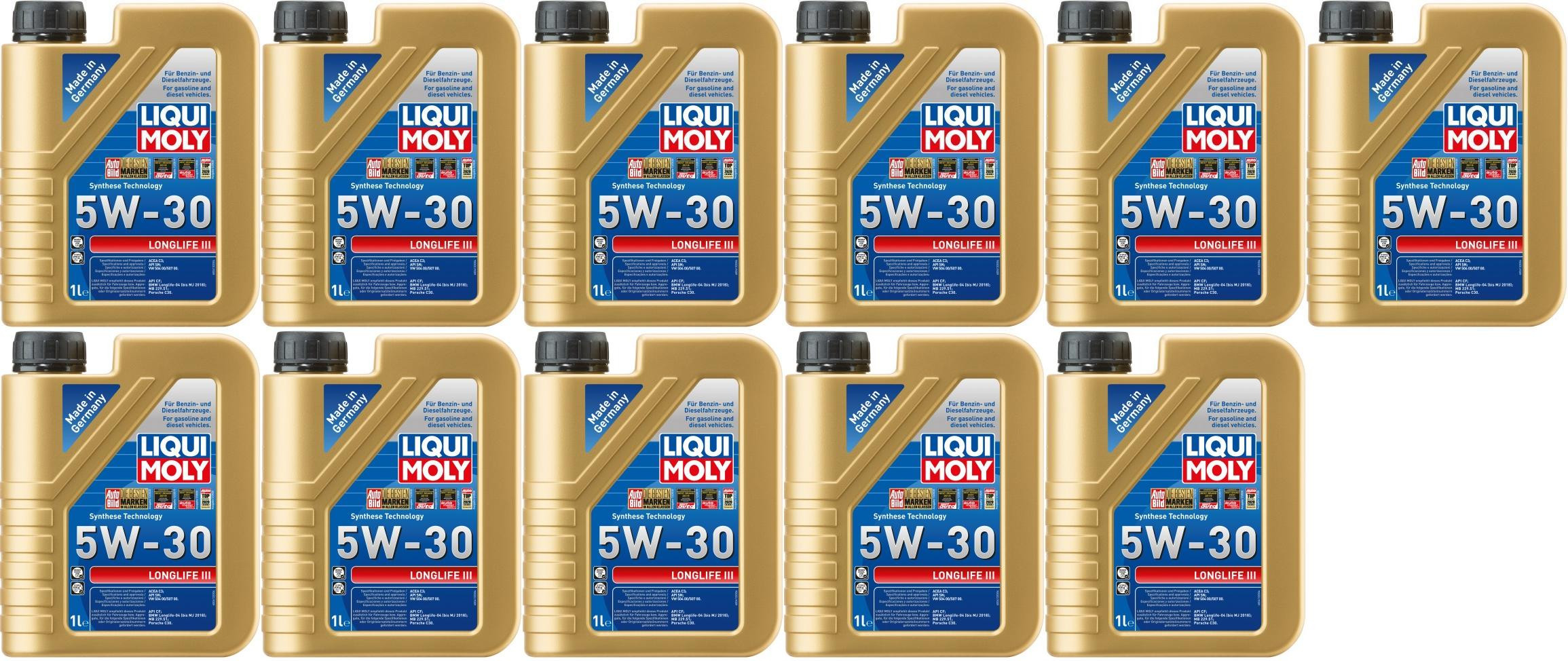Liqui Moly 20646 5W-30 Longlife III Motoröl 11x 1l = 11 Liter