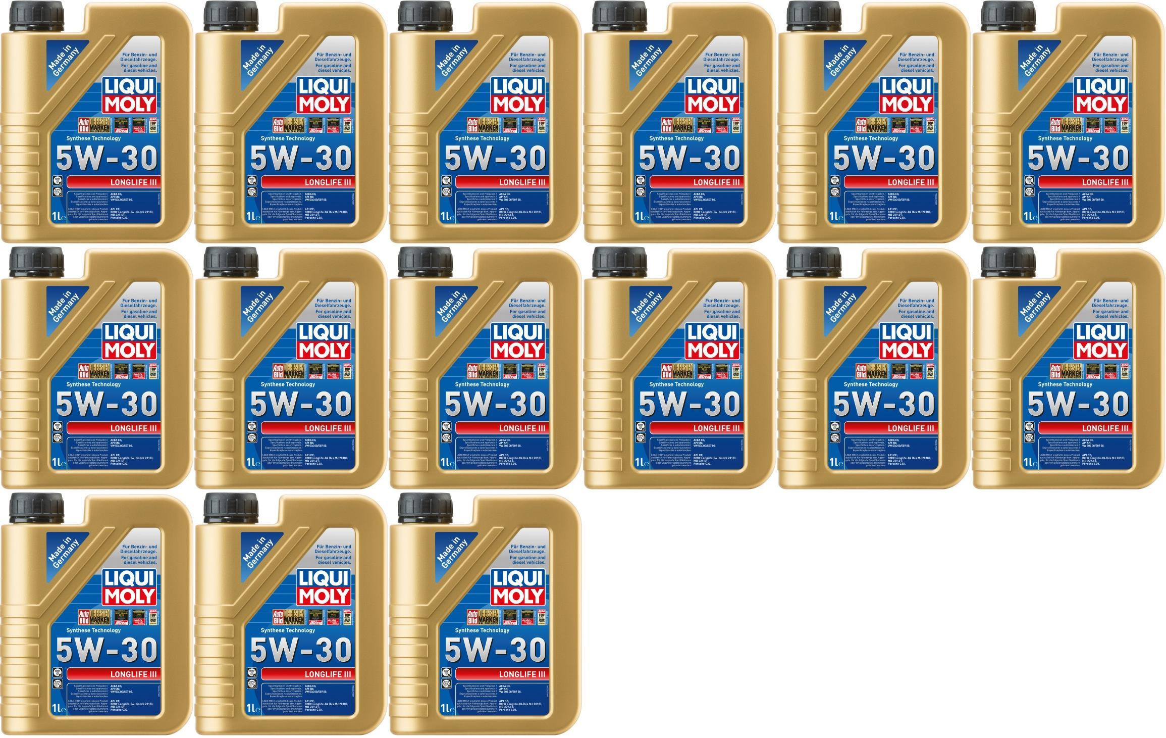 Liqui Moly 20646 5W-30 Longlife III Motoröl 15x 1l = 15 Liter