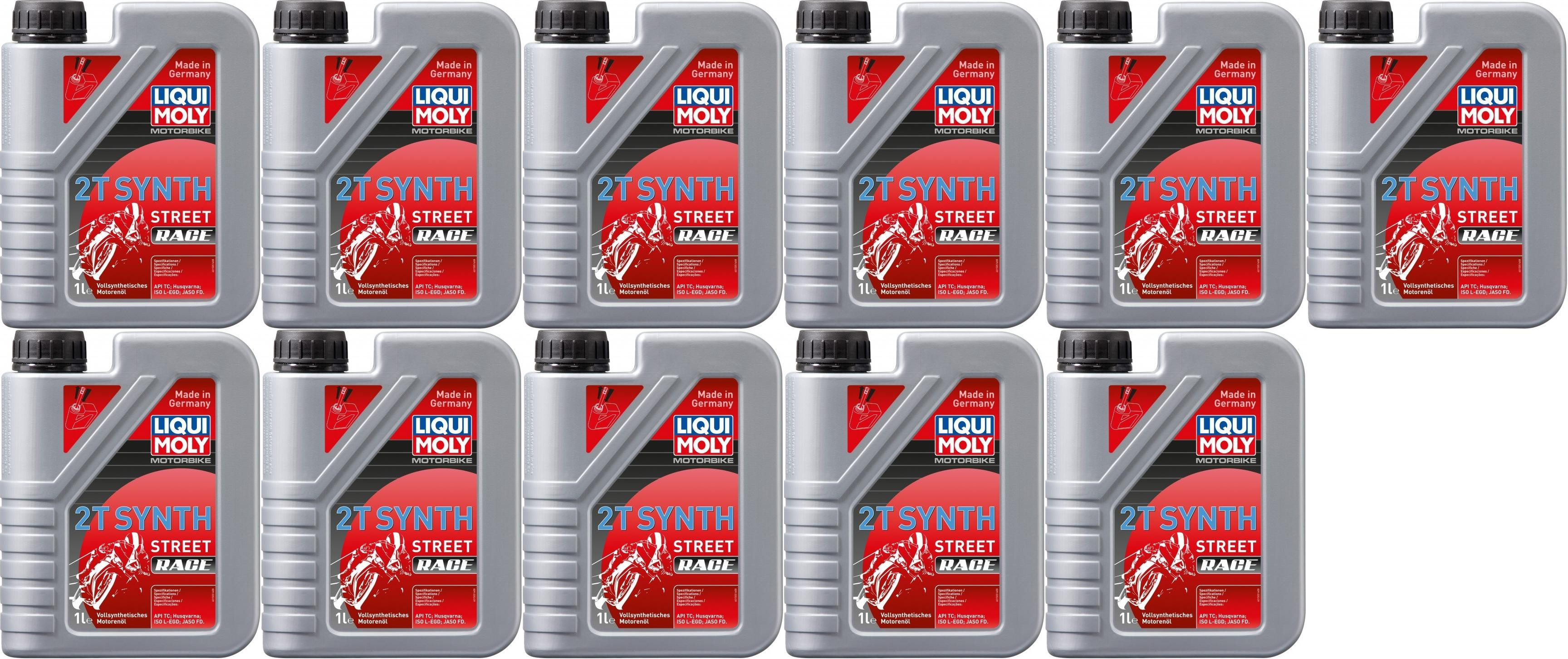 Liqui Moly 1505 Motorbike 2T Synth Street Race Motoröl 11x 1l = 11 Liter