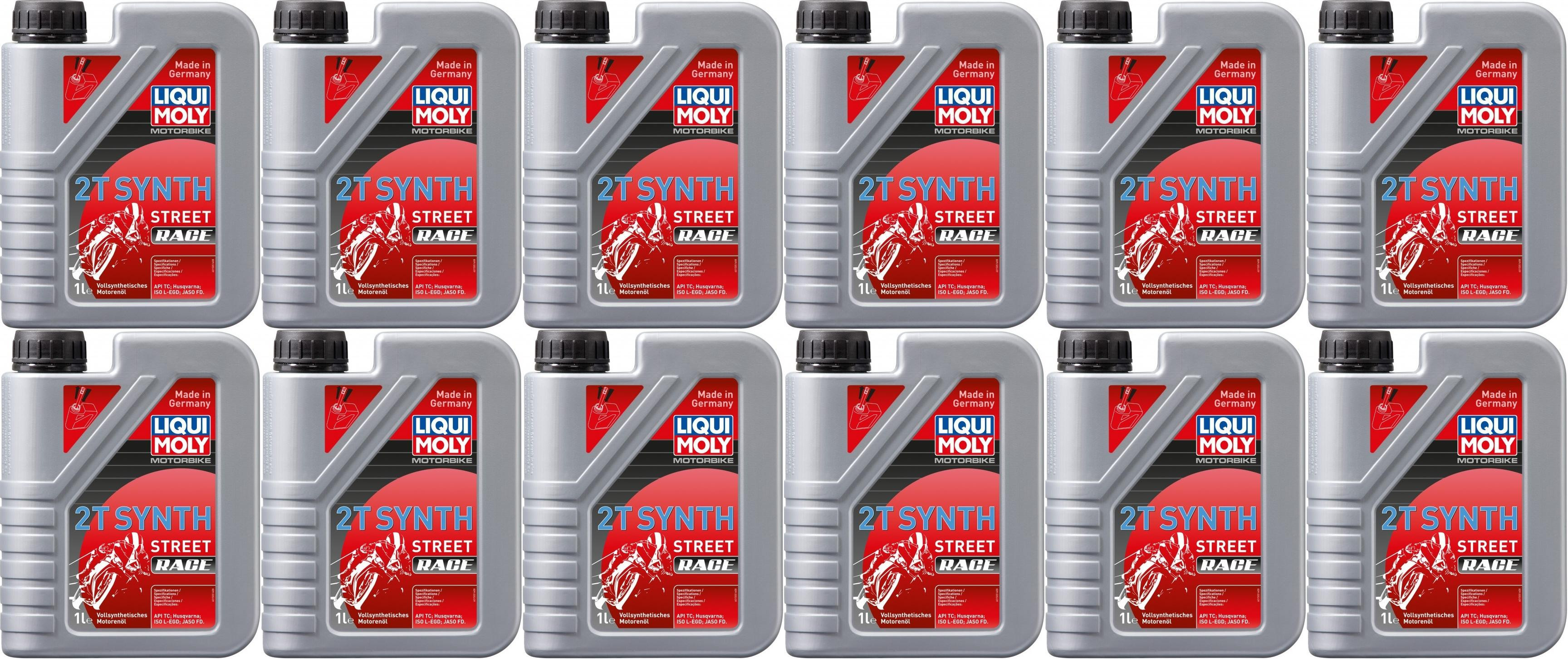 Liqui Moly 1505 Motorbike 2T Synth Street Race Motoröl 12x 1l = 12 Liter