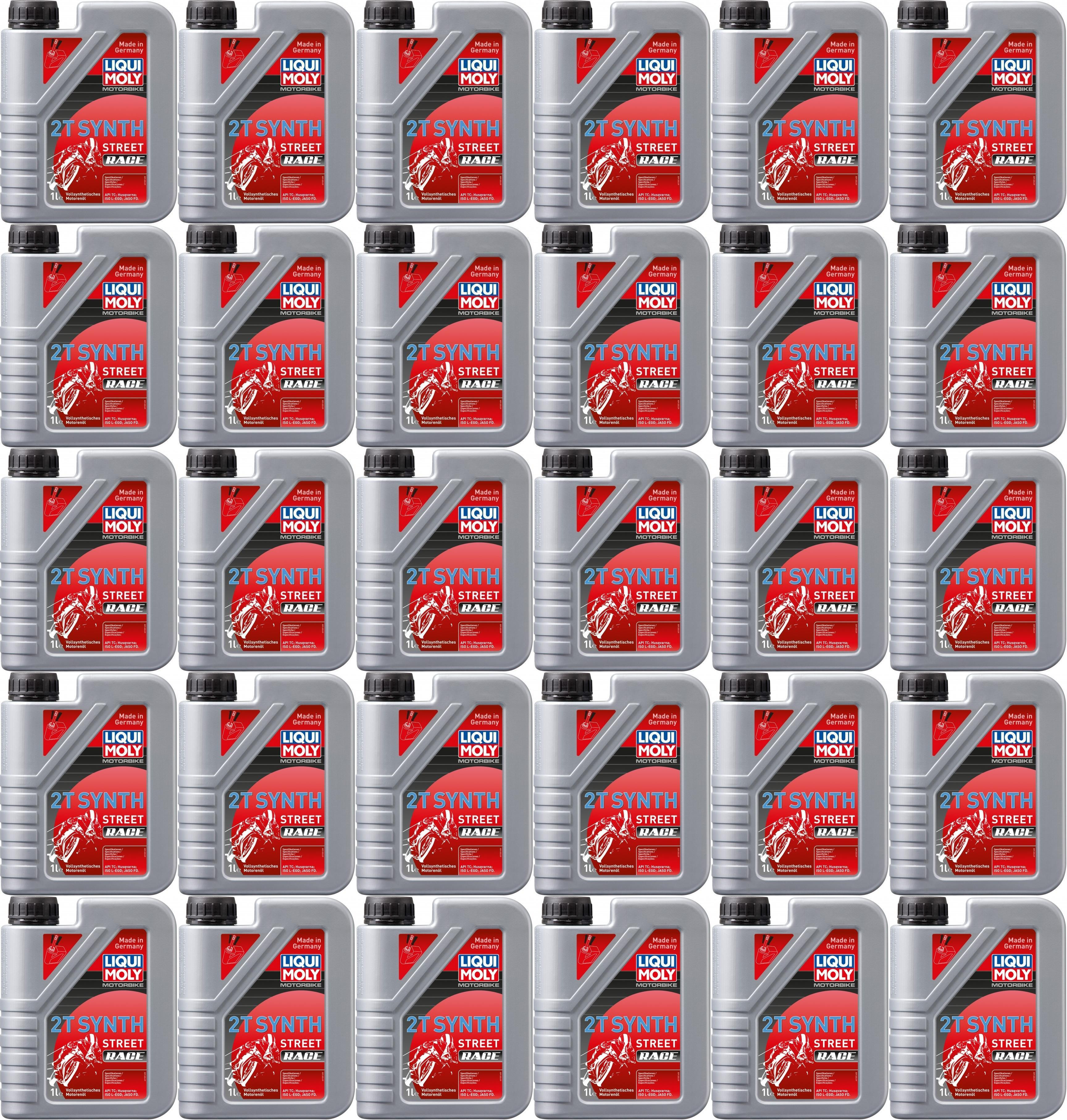 Liqui Moly 1505 Motorbike 2T Synth Street Race Motoröl 30x 1l = 30 Liter