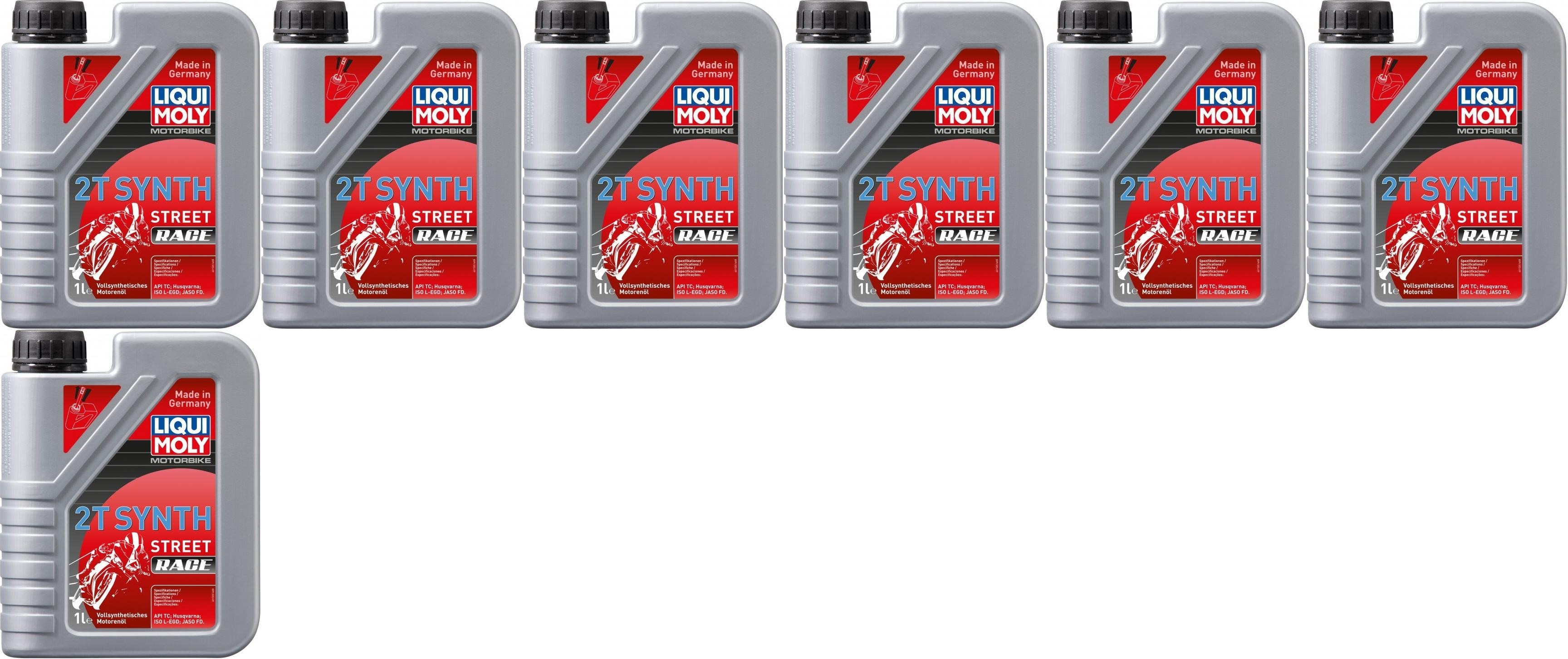 Liqui Moly 1505 Motorbike 2T Synth Street Race Motoröl 7x 1l = 7 Liter