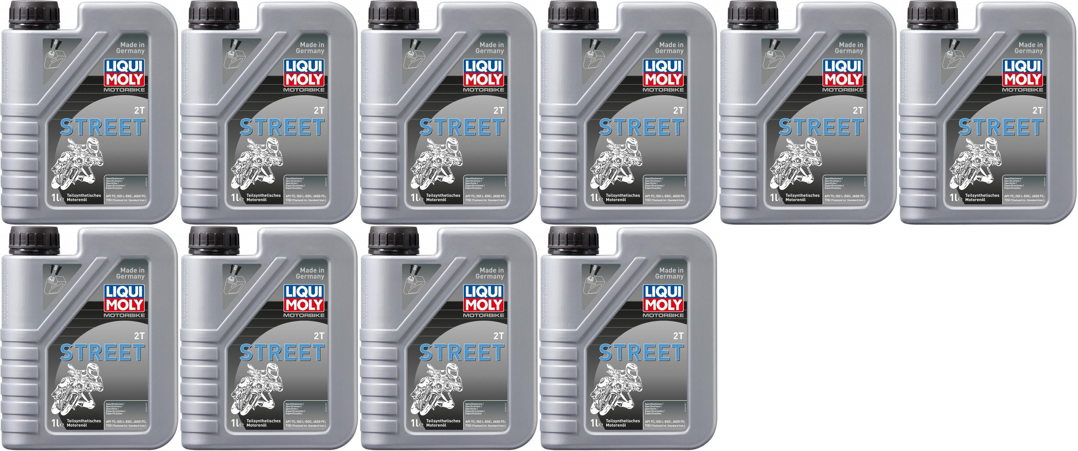 Liqui Moly 1504 Motorbike 2T Street teilsynthetisches Motoröl 10x 1l = 10 Liter