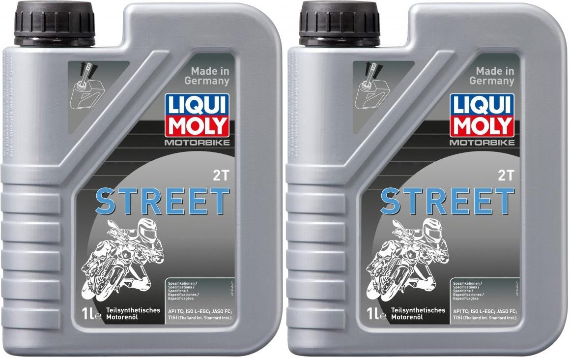 Liqui Moly 1504 Motorbike 2T Street teilsynthetisches Motoröl 2x 1l = 2 Liter