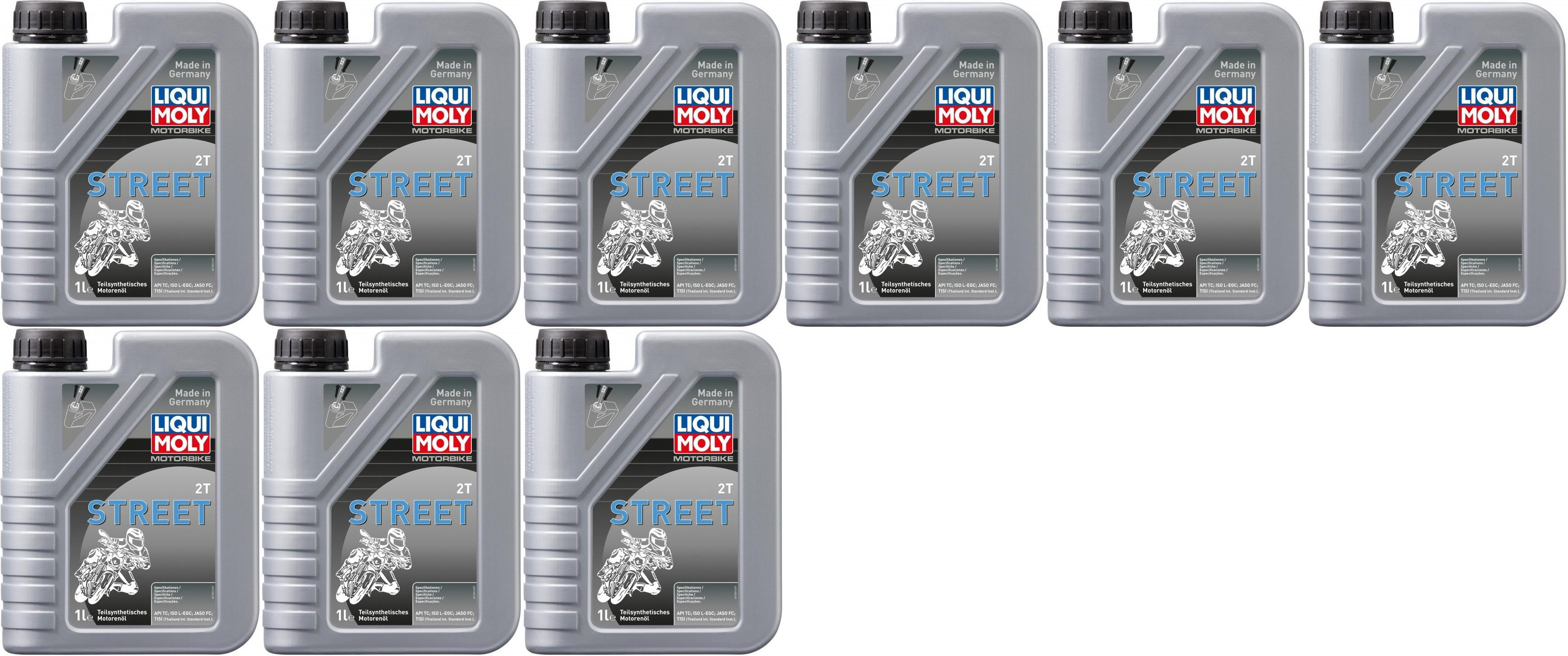 Liqui Moly 1504 Motorbike 2T Street teilsynthetisches Motoröl 9x 1l = 9 Liter