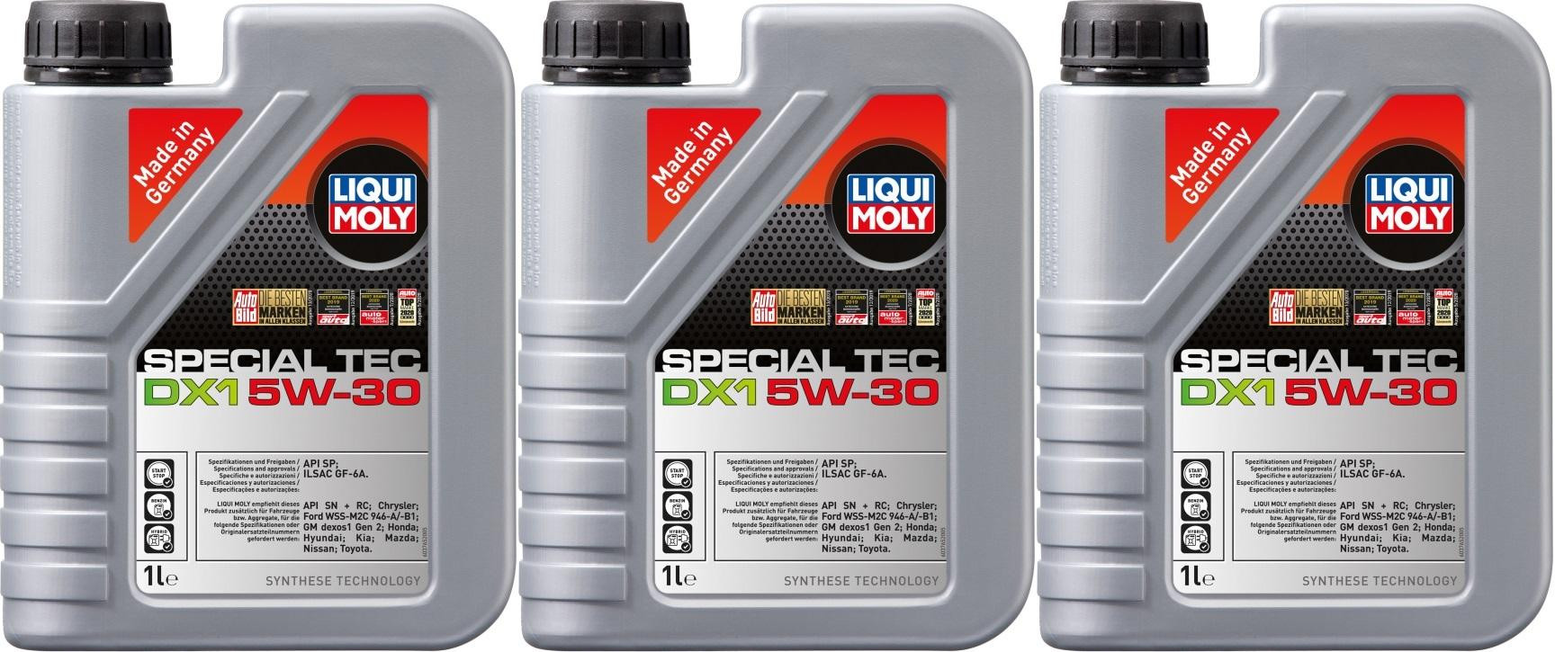 Liqui Moly 3765 Special Tec DX1 5W-30 Motoröl 3x 1l = 3 Liter