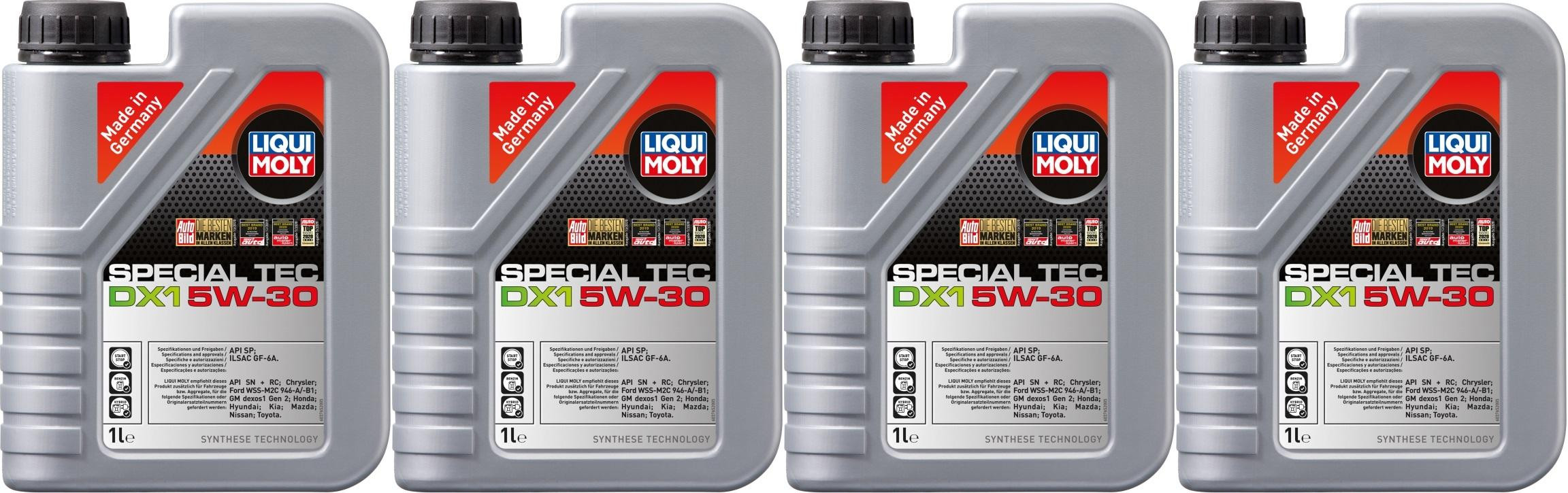 Liqui Moly 3765 Special Tec DX1 5W-30 Motoröl 4x 1l = 4 Liter