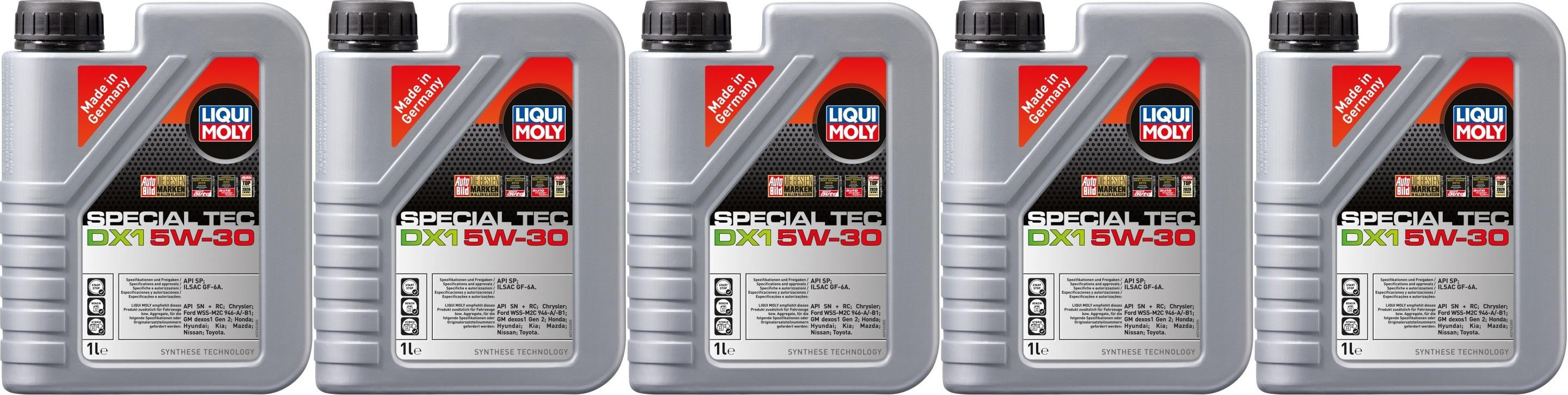 Liqui Moly 3765 Special Tec DX1 5W-30 Motoröl 5x 1l = 5 Liter