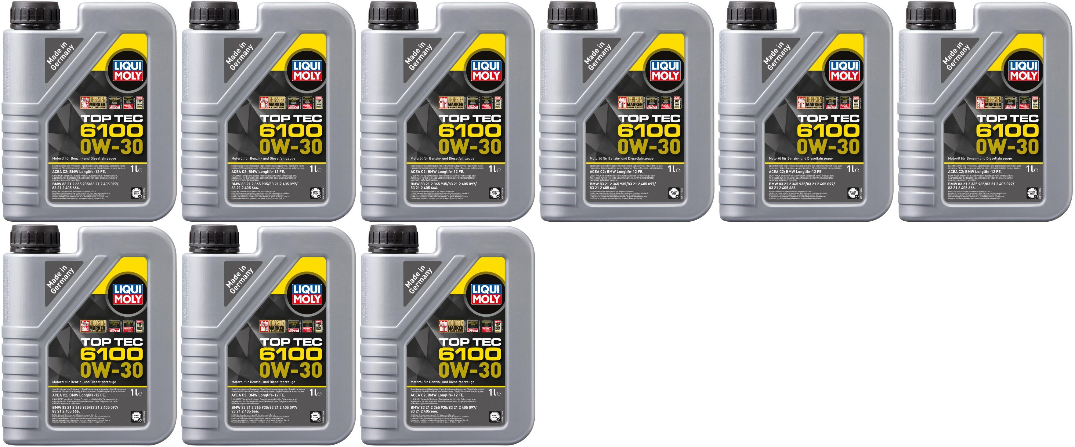 Liqui Moly 20770 Top Tec 6100 0W-30 Motoröl 9x 1l = 9 Liter