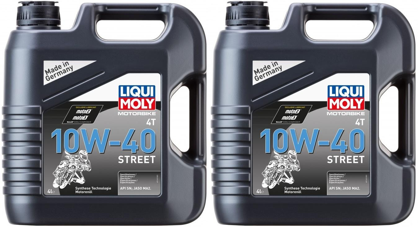 Liqui Moly 1243 Street 4T 10W-40 Motorrad Motoröl 2x 4l = 8 Liter
