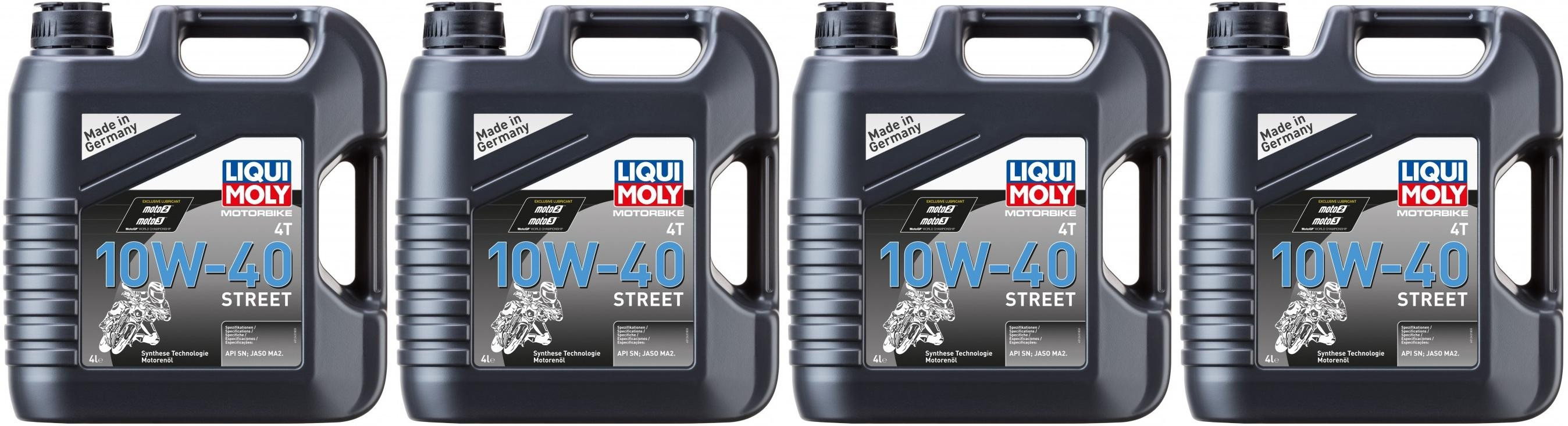 Liqui Moly 1243 Street 4T 10W-40 Motorrad Motoröl 4x 4l = 16 Liter