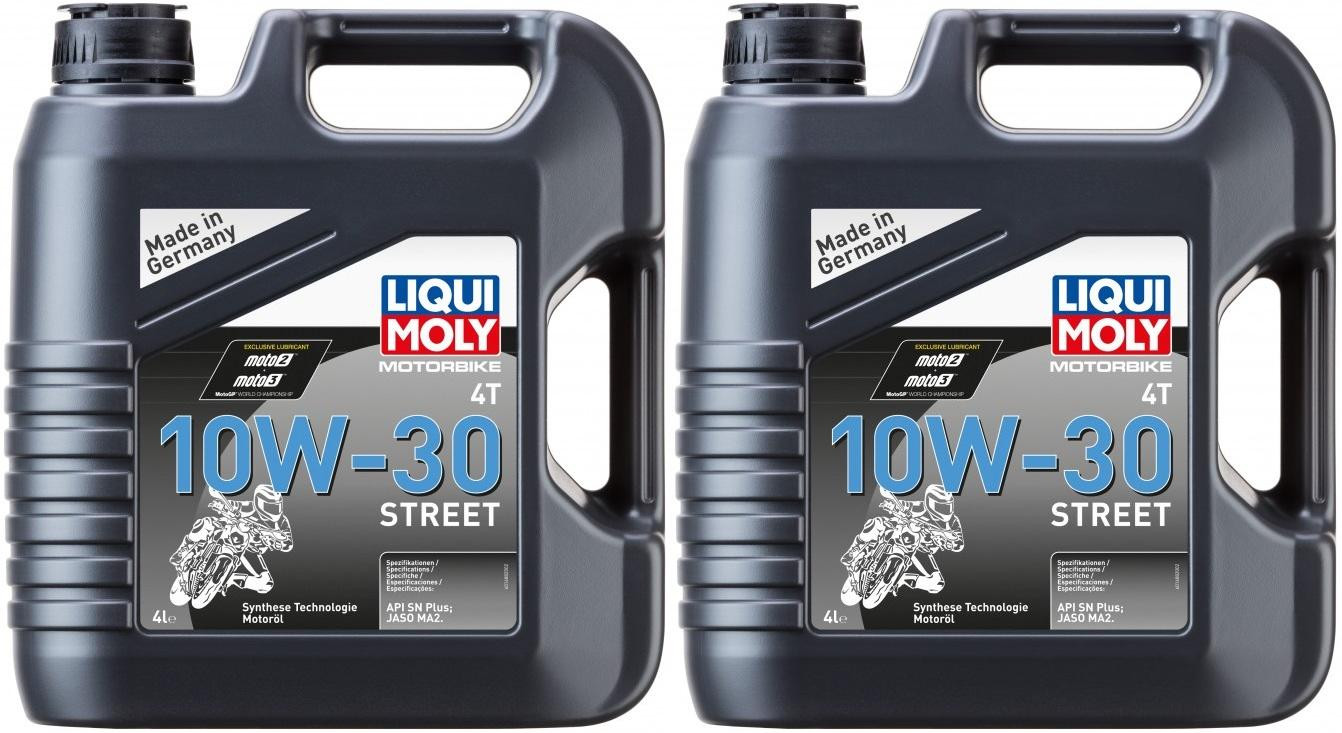 Liqui Moly 1688 Motorbike 4T 10W-30 Street Motorrad Motoröl 2x 4l = 8 Liter