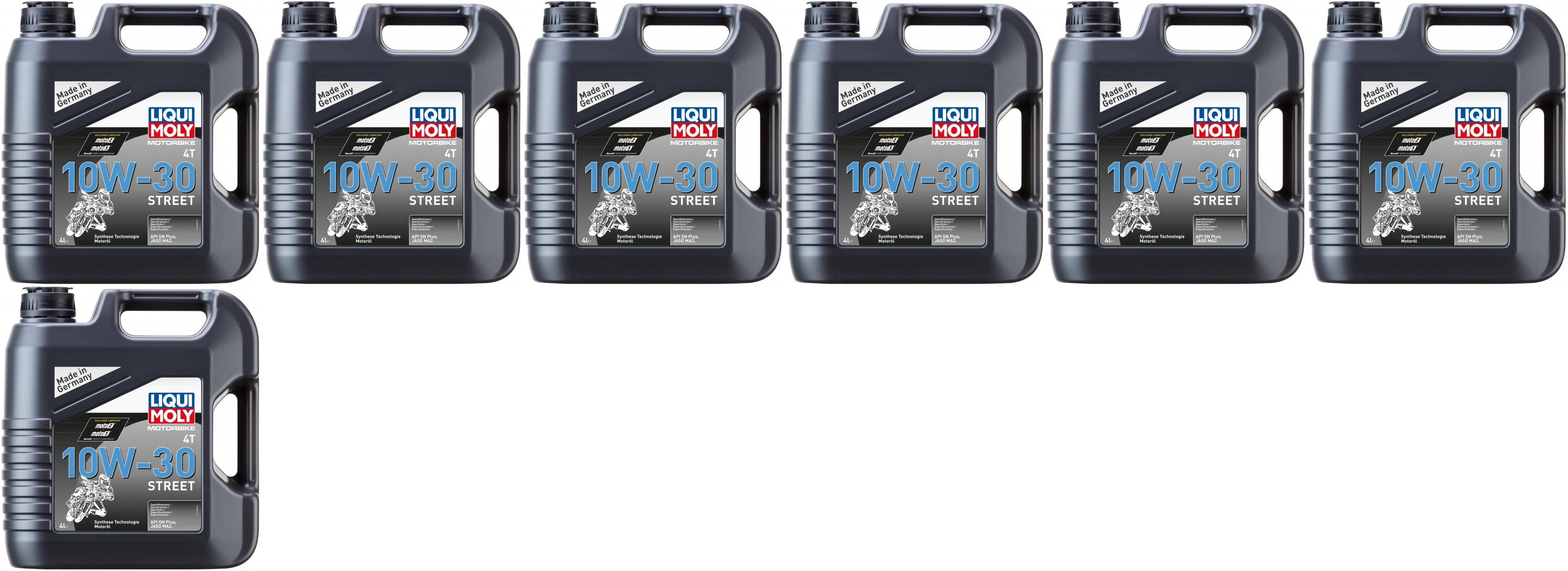 Liqui Moly 1688 Motorbike 4T 10W-30 Street Motorrad Motoröl 7x 4l = 28 Liter