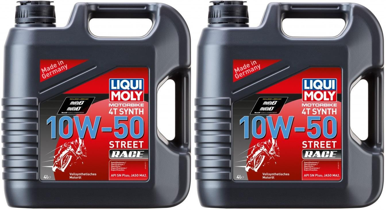 Liqui Moly 1686 Racing Synth Street Race 4T 10W-50 Motorrad Motoröl 2x4l=8 Liter