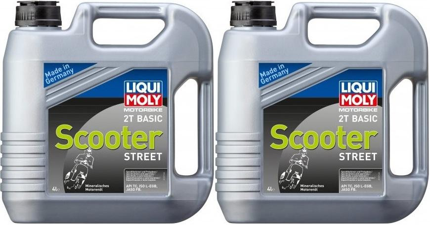 Liqui Moly 1237 Motorbike 2T Basic Scooter Street Motoröl 2x 4l = 8 Liter