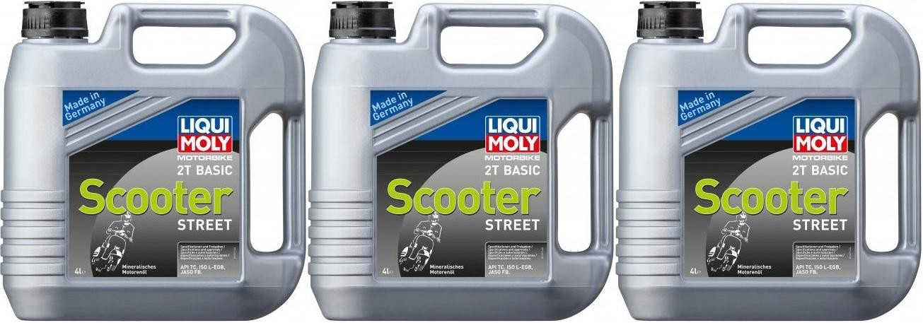 Liqui Moly 1237 Motorbike 2T Basic Scooter Street Motoröl 3x 4l = 12 Liter