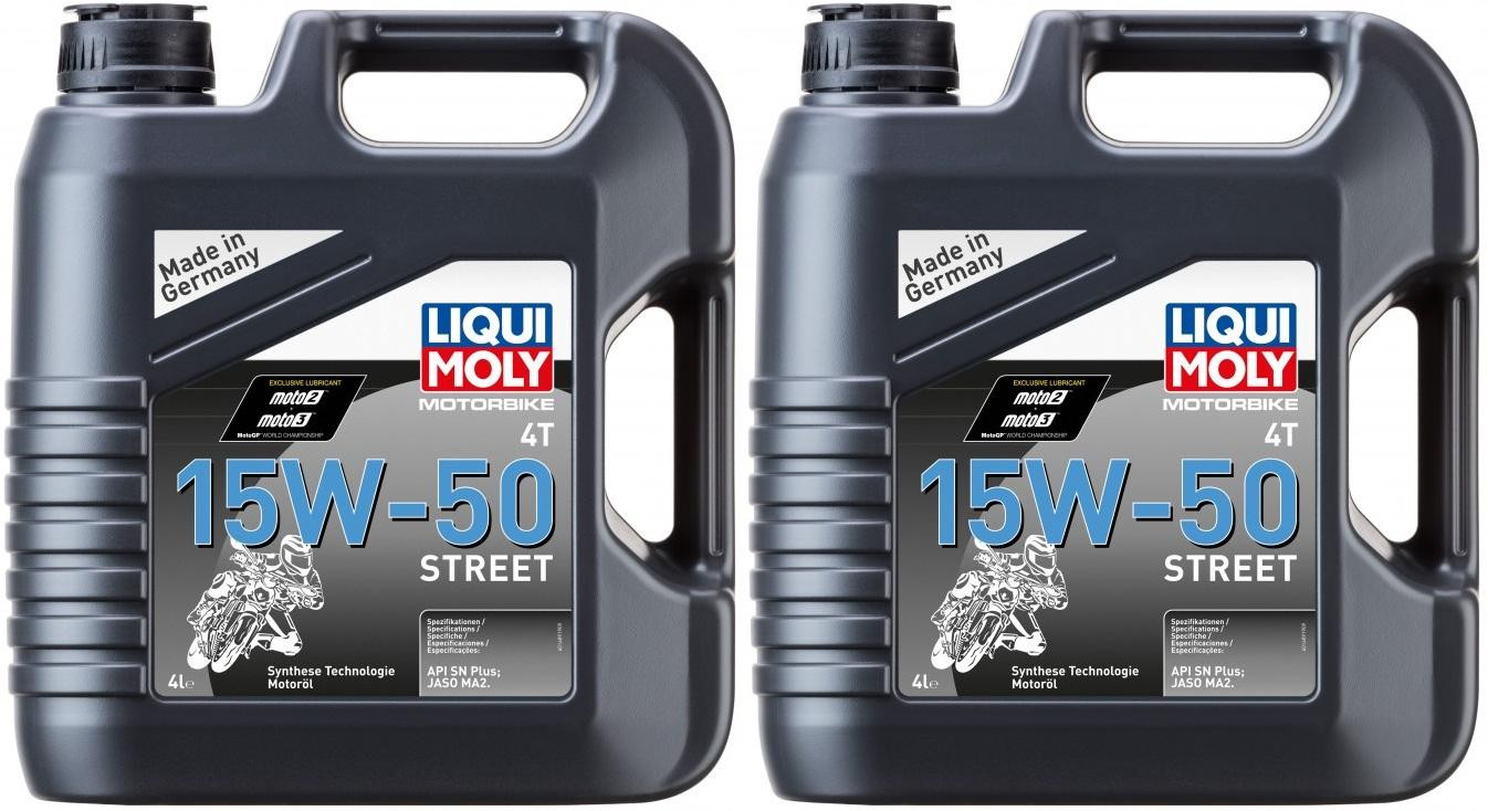 Liqui Moly 1689 Motorbike 4T 15W-50 Street Motorrad Motoröl 2x 4l = 8 Liter