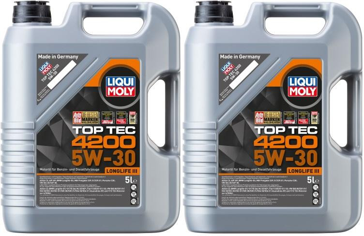Liqui Moly 3707 5W-30 Top Tec 4200 Longlife III Motoröl 2x 5 = 10 Liter