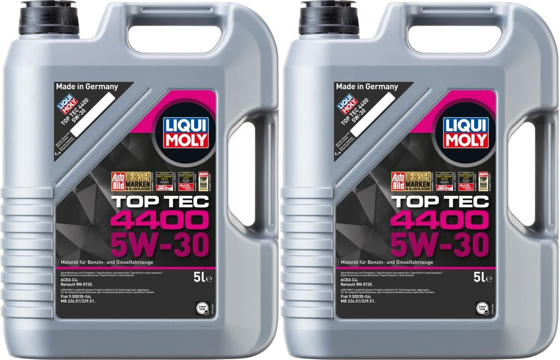 Liqui Moly 3751 5W-30 Top Tec 4400 Motoröl 2x 5 = 10 Liter