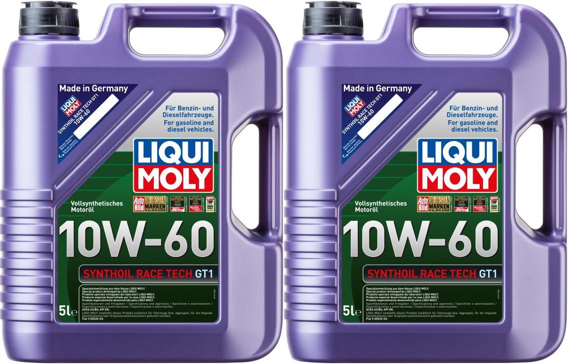 Liqui Moly 1391 Synthoil Race Tech GT1 10W-60 Motoröl 2x 5 = 10 Liter