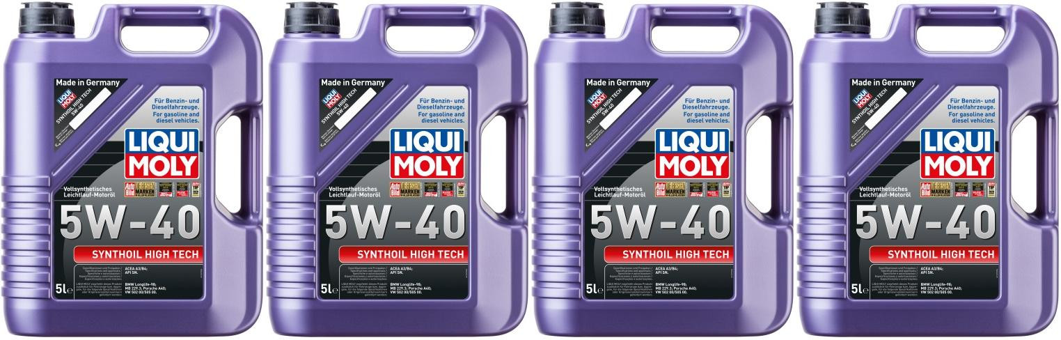 Liqui Moly 1307 Synthoil High Tech 5W-40 Motoröl 4x 5 = 20 Liter