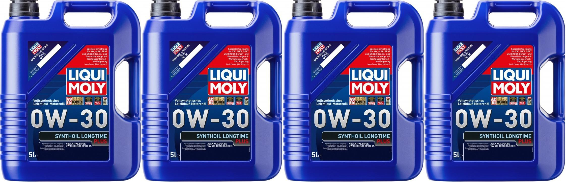 Liqui Moly 1151 Synthoil Longtime Plus 0W-30 Motoröl 4x 5 = 20 Liter