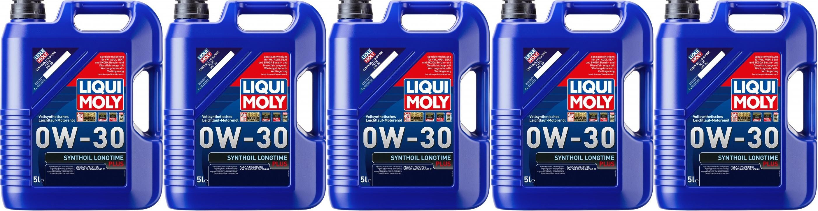 Liqui Moly 1151 Synthoil Longtime Plus 0W-30 Motoröl 5x 5 = 25 Liter