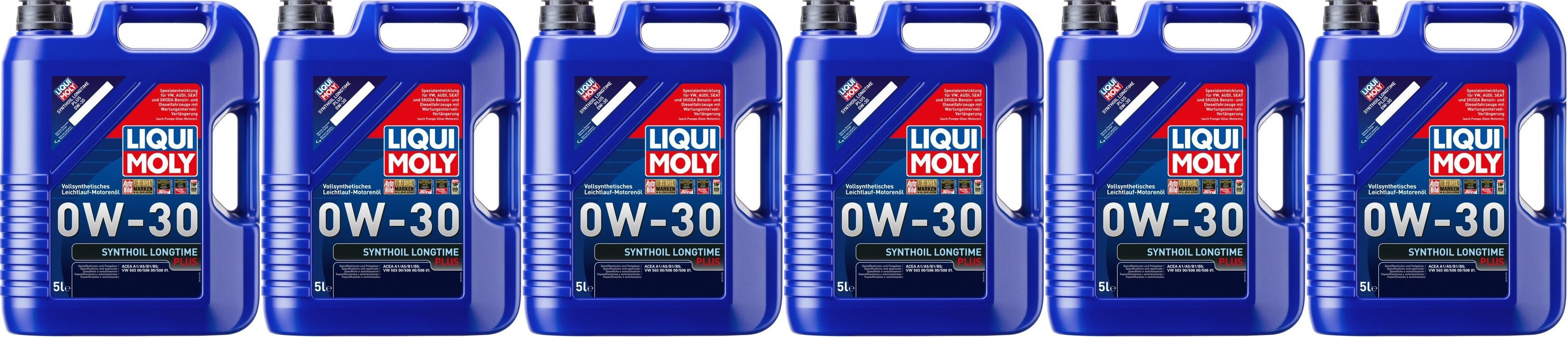 Liqui Moly 1151 Synthoil Longtime Plus 0W-30 Motoröl 6x 5 = 30 Liter